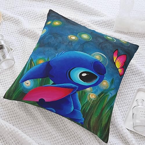 Miniatura 3 de FEDIMA Funda de almohada con costuras bonitas de 18 x 18 pulgadas, funda de almohada decorativa cuadrada de dibujos animados para niñas y niños