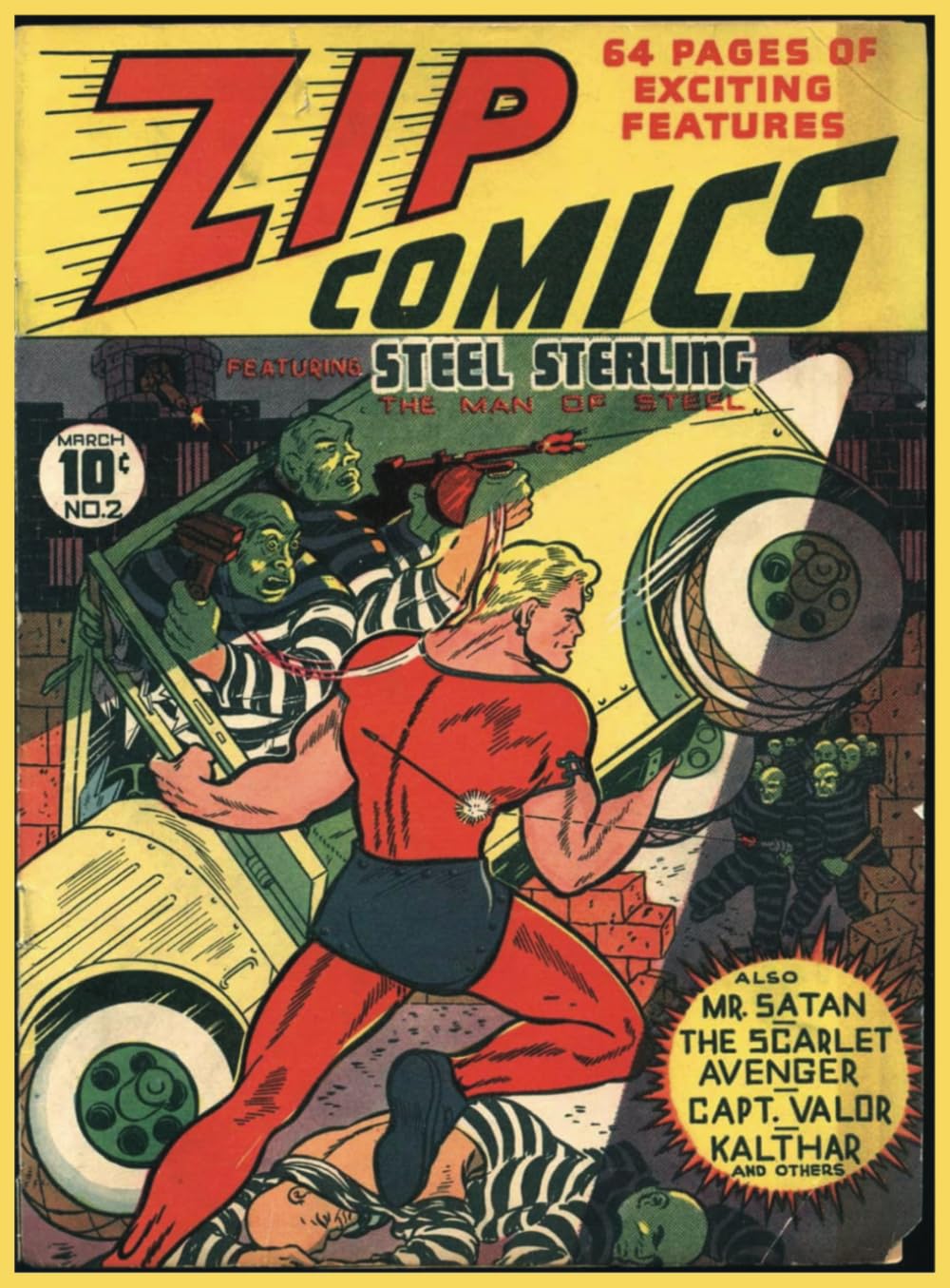 Zip Comics No2: Vintage Golden Age Superhero Comic |