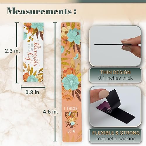 Miniatura 116 de Christian Art Gifts - Conjunto de marcapáginas magnéticos Lift Up Your Hands, 6 unidades Escénica #1