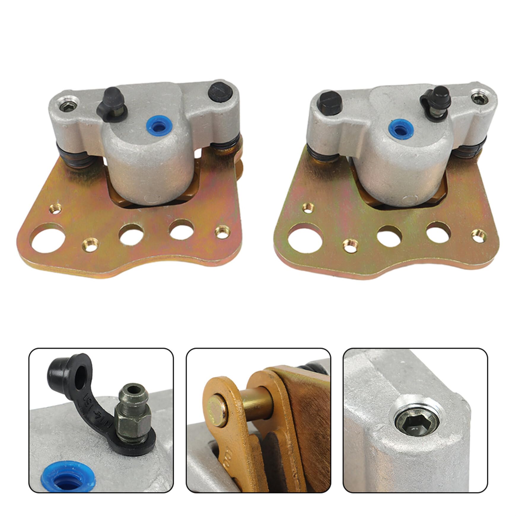 Front Left Brake Caliper With Pads – Fits Polaris Sportsman 700 2002-2004 – Caltric, OEM 1910549/1910681
