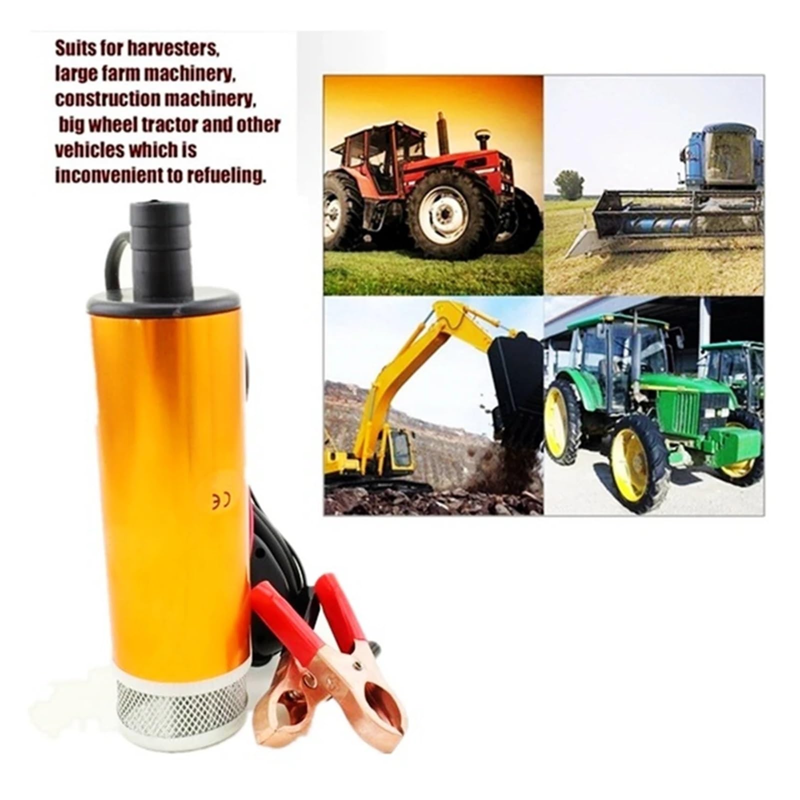 Dispenser for pompa carburante gasolio 12V 24V, set combinato pistola for rifornimento, pompa sommergibile elettrica con 5 tubi per olio per trasformatori diesel-cherosene(12V)