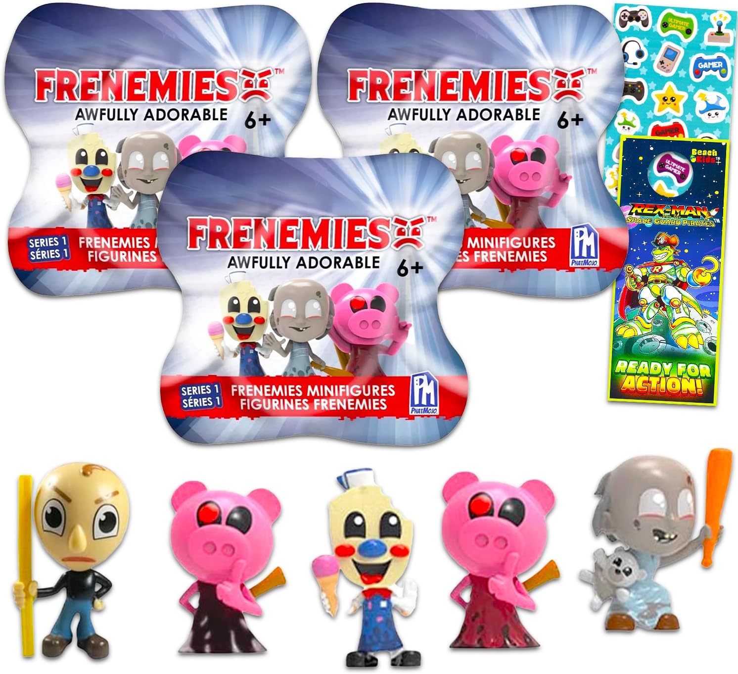 Roblox Party Favor Set – Bundle with 3 Frenemies Awfully Adorable Blind Bag Figures | Piggy, Baldi, Granny, Hello Neighbor, More Mini Toys for Kids Roblox Party Favor Set – Bundle with 3 Frenemies Awfully Adorable Blind Bag Figures | Piggy, Baldi, Granny, Hello Neighbor, More Mini Toys for Kids