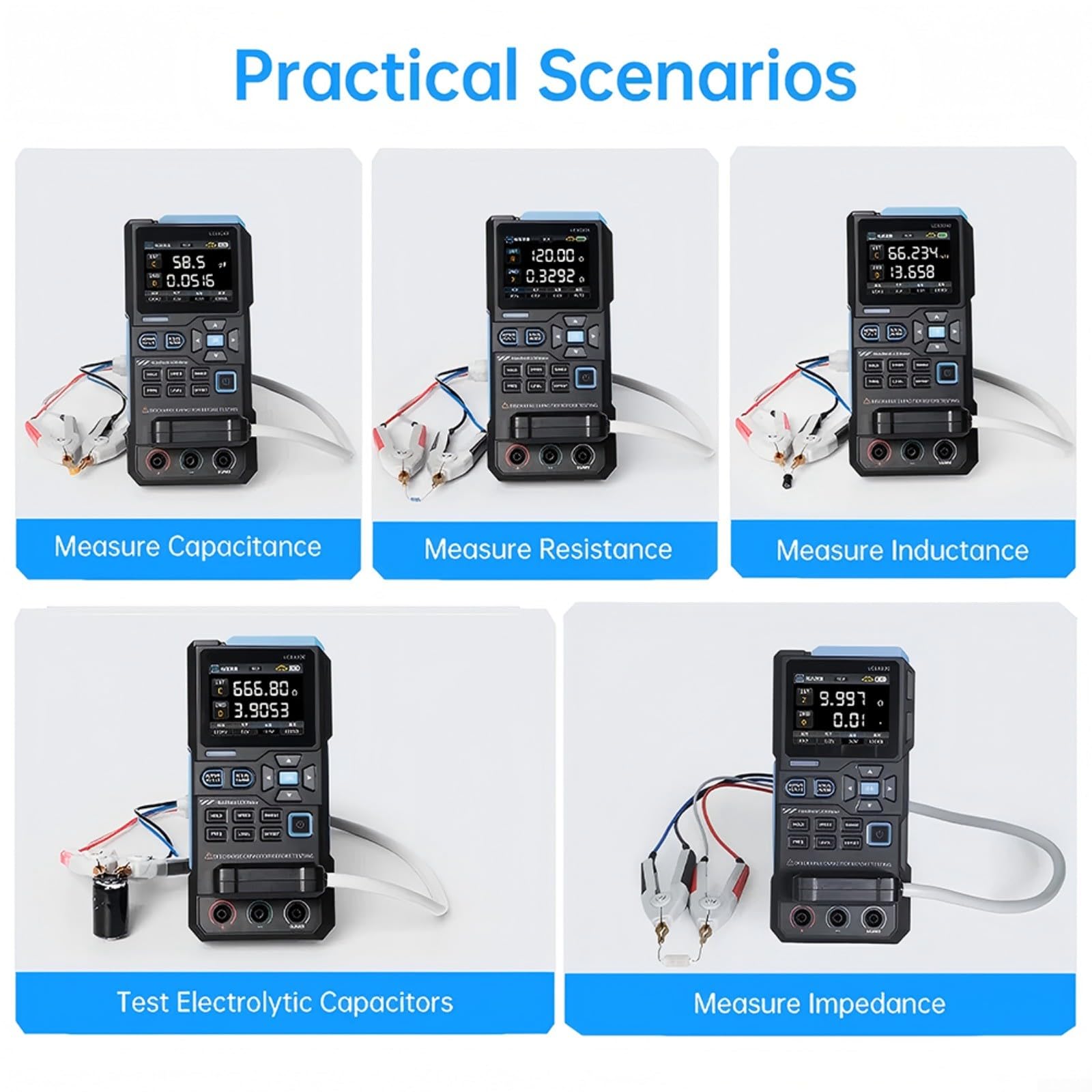 LC1020E Digital Bridge LCR ESR probador para la capacitancia e inductancia de la resistencia (LC1020E en inglés)