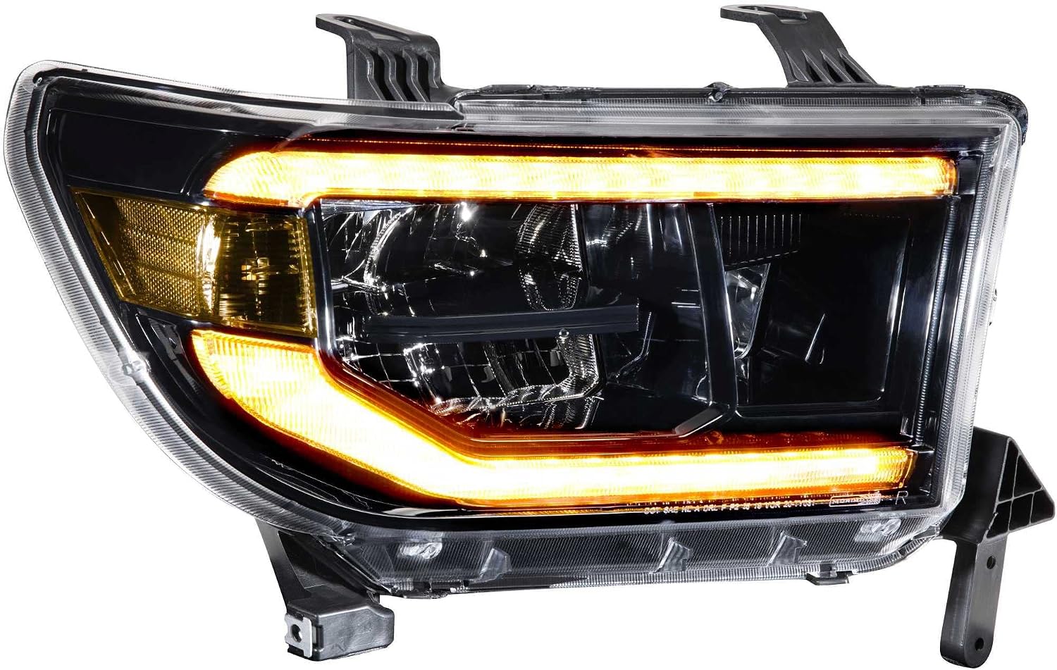 Morimoto XB LED Headlight OEM Upgrade Fits 2007-2013 Toyota Tundra, Plug and Play Amber DRL Headlight Assemblies with Sequential Switchback Turn Signals & UV Coated Lens (LF533-A-ASM)