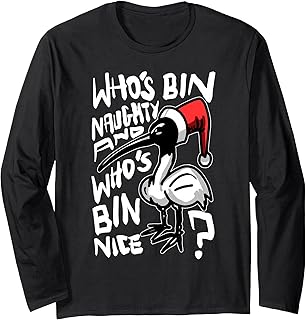 Christmas Bin Chicken Themed Long Sleeve T-Shirt