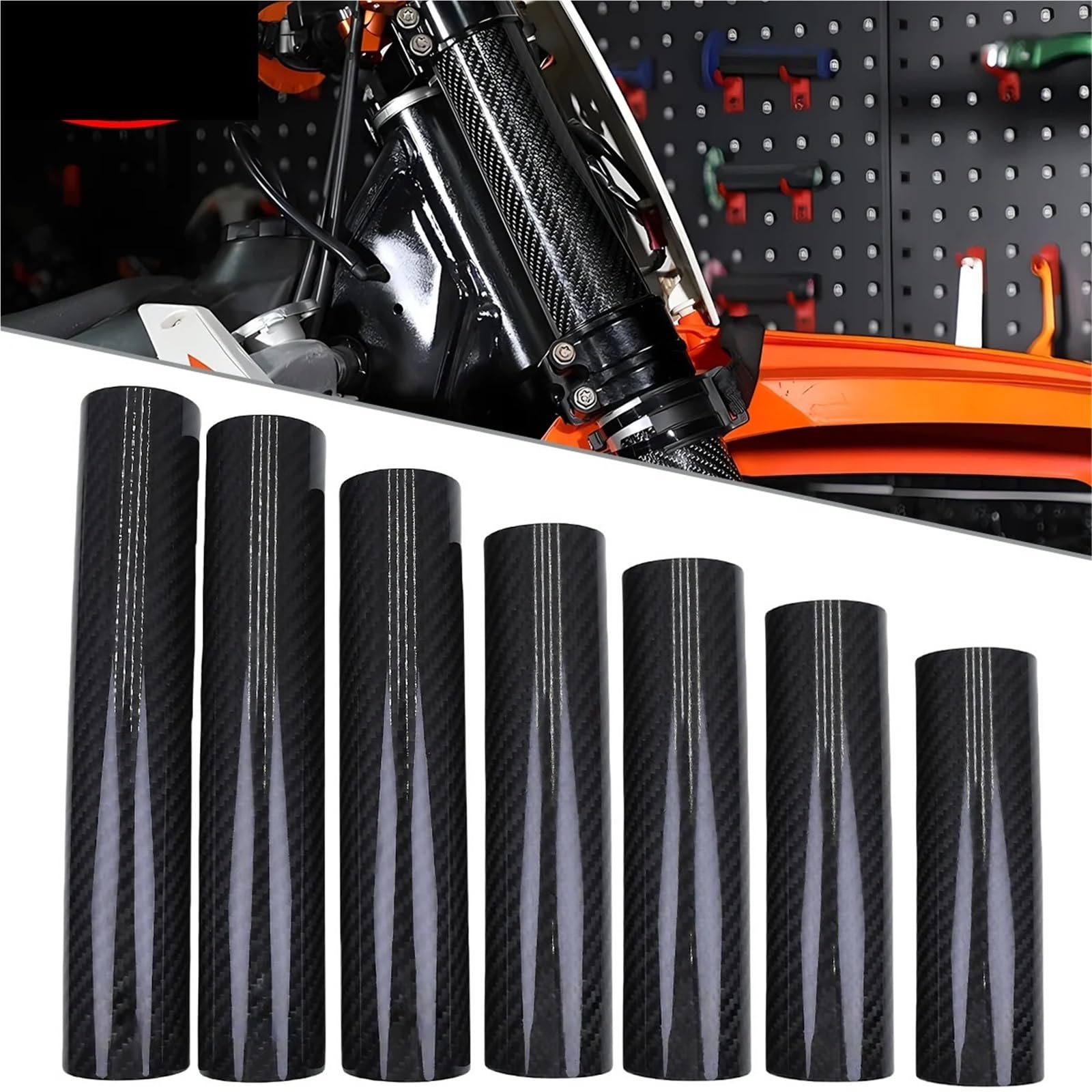 osłona przeciwpyłowa amortyzatora Pasuje do Kawasaki Suzuki części Honda Motocross 160 mm-270 mm Osłona przedniego widelca Wrap Cover(202mm)