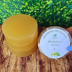 Shampoo, xampú Sólido (barra) Vegano Melaleuca (Tea Tree) Vegano Controle de Queda, Oleosidade, Coceiras, Caspa e Dermatite Seborreica (1 PEÇA 80 gramas)