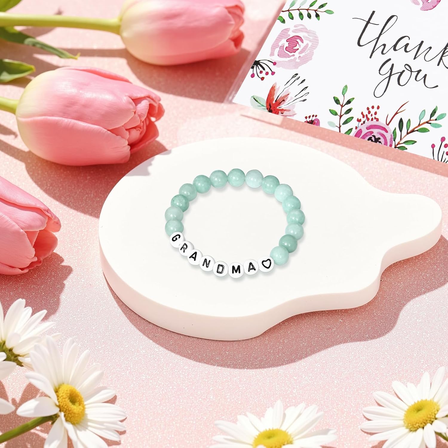 Personalized Birthday Gifts for Grandmas Best Mothers Day Gift Baskets from Grandkids, Cool New Grandmother Presents Ideas for Granny Nana Gigi with Useful Tote Bag Insulated Tumbler Bracelet - Image 5