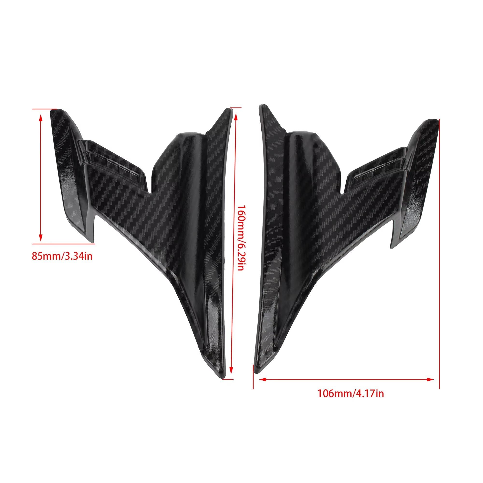 Alette Aerodinamiche Moto Winglet Carenature Laterali Aerodinamico Ala Sinistra Destra Accessori Per ADV160 2022 2023 2024 Scooter Spoiler Anteriore Moto(B)