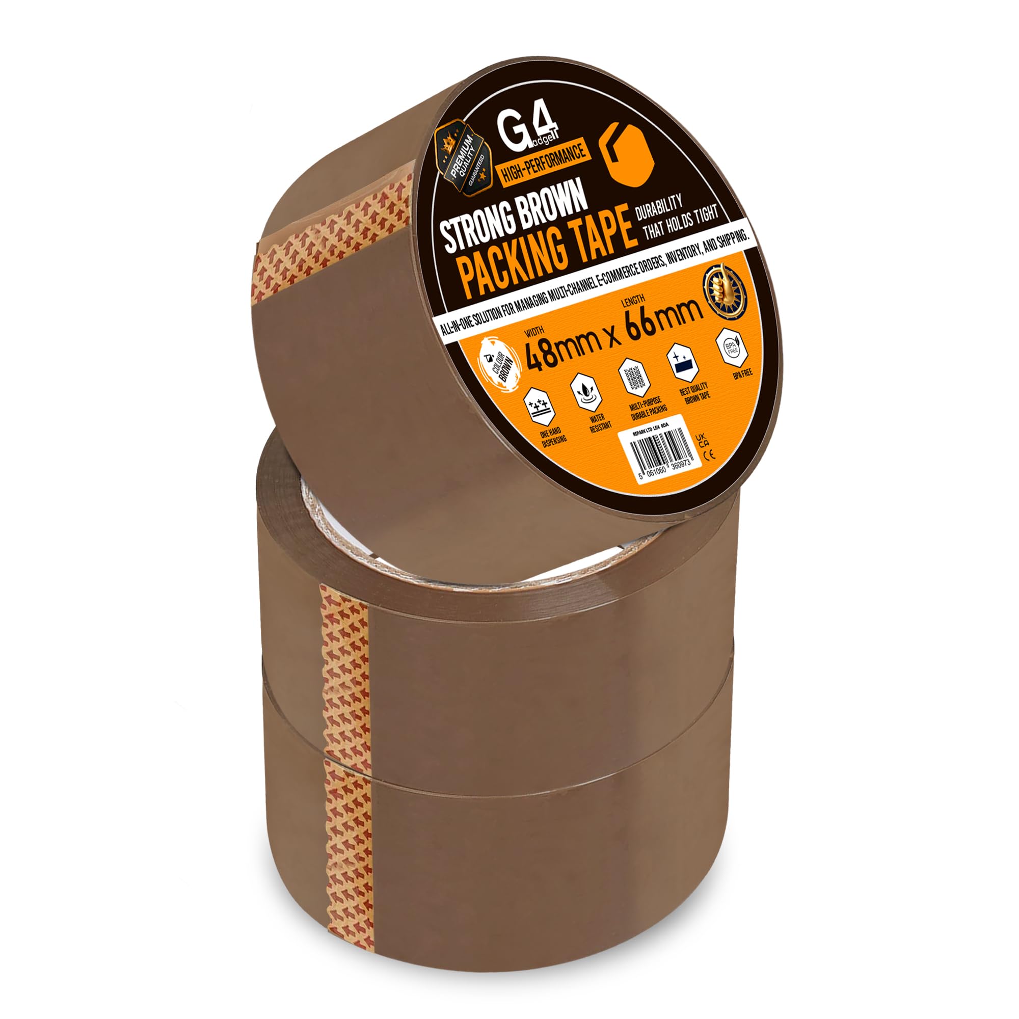 Rotoli Nastro Imballaggio 6 Rotoli Di Nastro Adesivo Per Pacchi - Marrone 48mm X 66m - Per Imballi Sicuri E Robusti Nastro Spedizioni - Foto 11