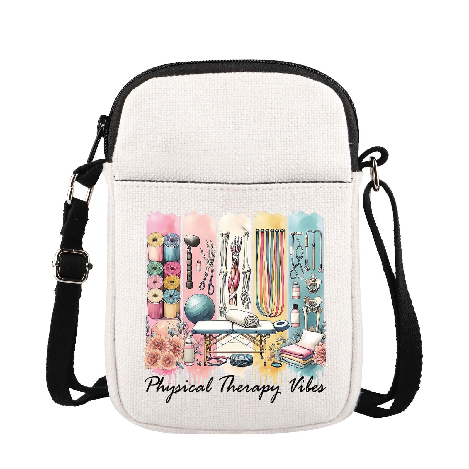 OT Gifts Physical Therapist Vibes Inspired Messenger Bag PT Appreciation & Graduation Crossbody Bag