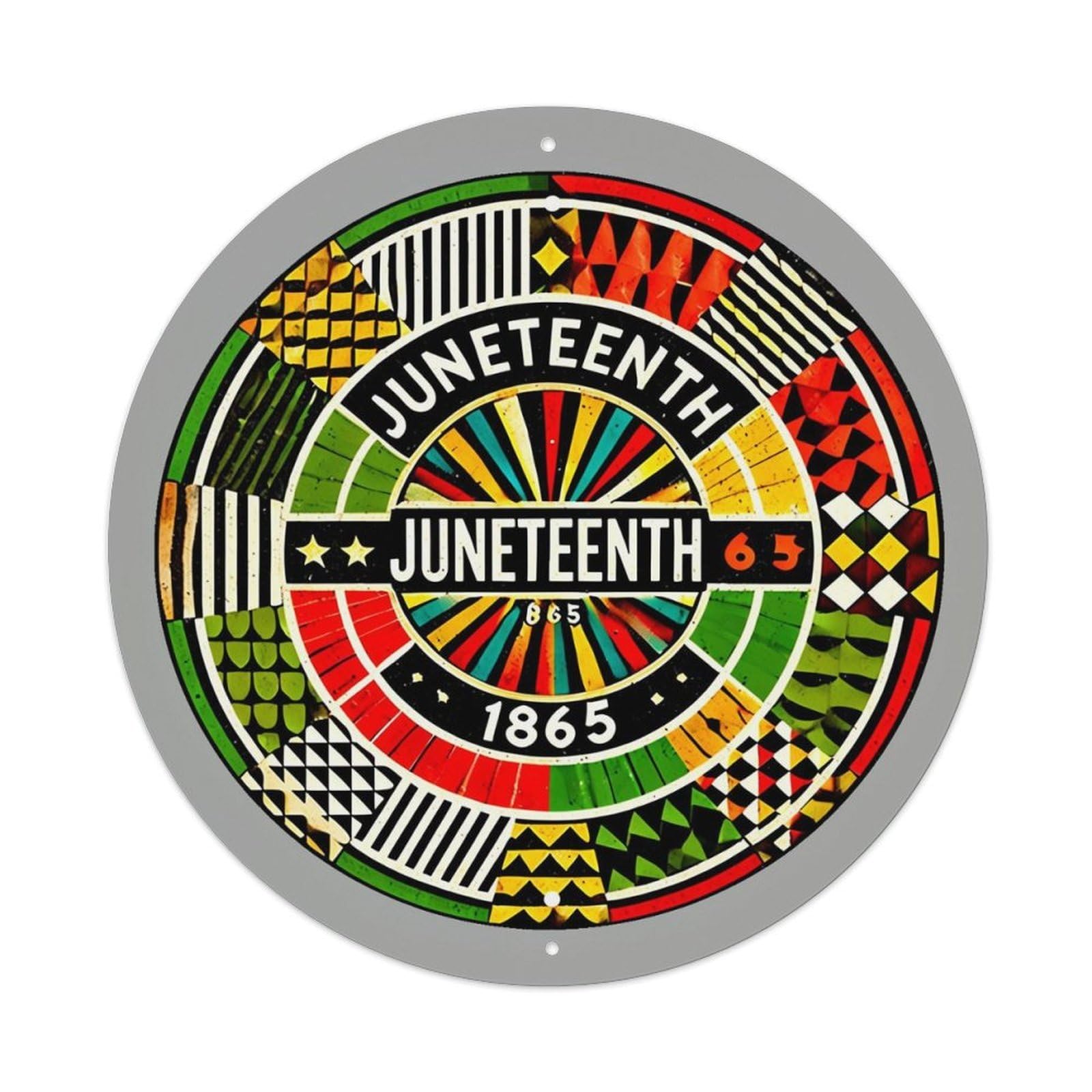 Juneteenth Sixty Five Eighteen Sixty Five Tin Sign Metal Poster Vintage Metal Signs for Home Man Cave Bar Cafe Kitchen laundry room Wall Decorations 8x8 inches