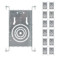 Vista 9 de ASD Placa de montaje para construcción nueva de 13 pulgadas con orificio redondo asimétrico - Soporte de luz tipo oblea de acero plano de 3/4/6