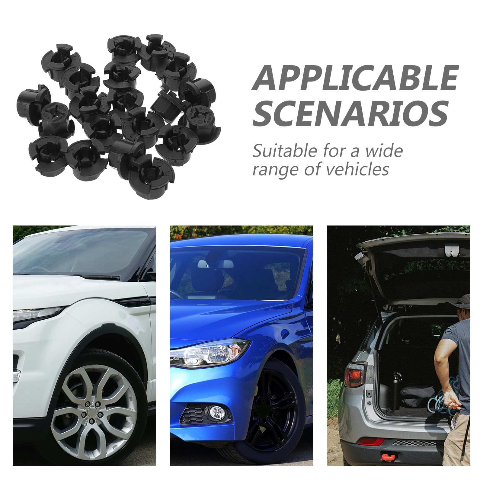 Clips de plástico resistentes para proteger el módulo de radar del coche 7