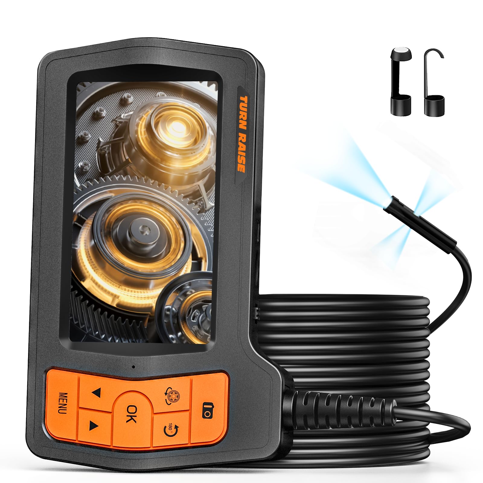Triple Lens Industrial Borescope Inspection Camera