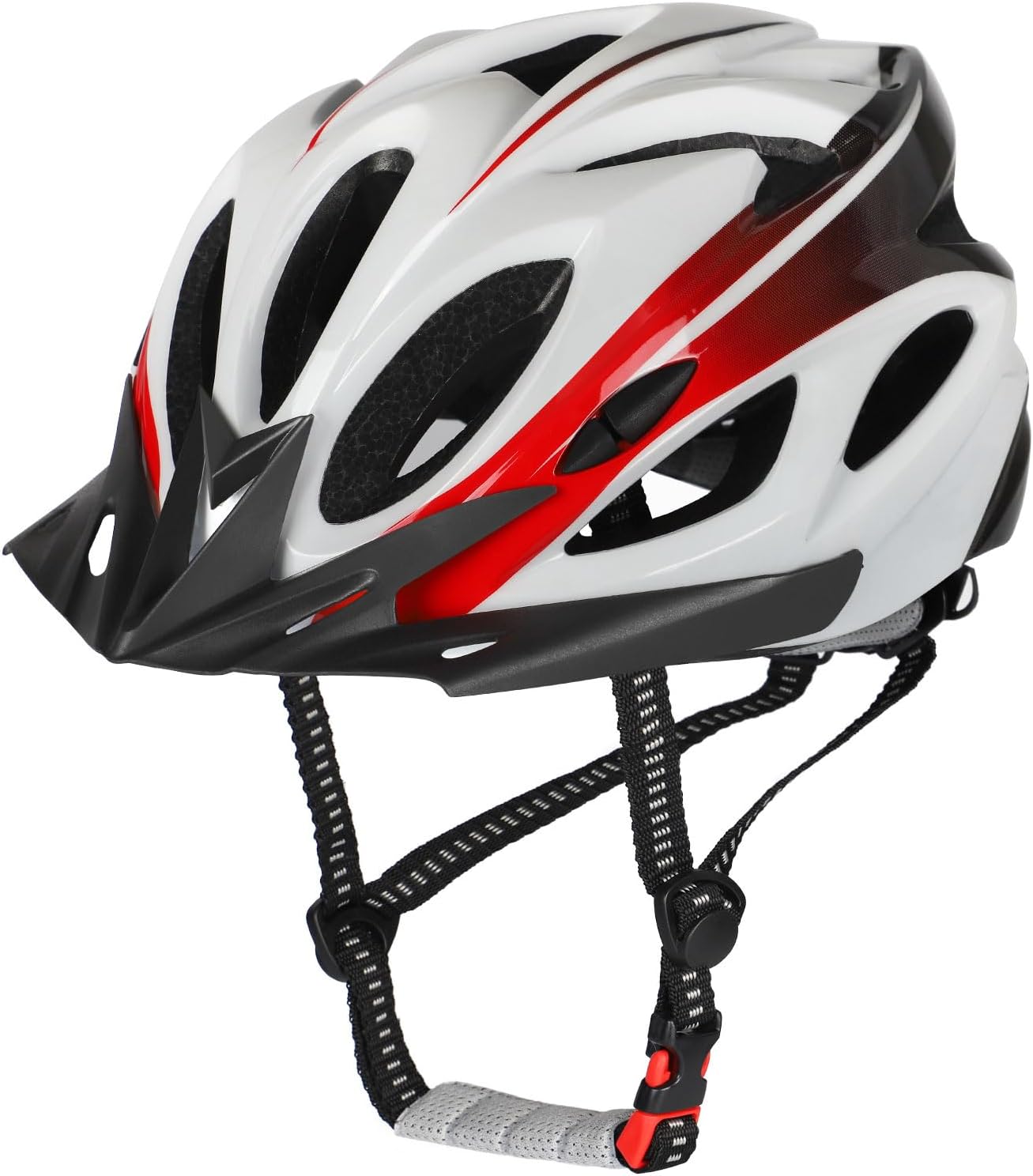 LUMDEER GENERUP Adult Bike Helmet 3 in 1 with Visor & Lights & Goggles - Certified Bicycle Helmet Lightweight Premium Quality, Adjustable Dial & Straps, Interior Padding, Air Vents for Men Women - Image 2