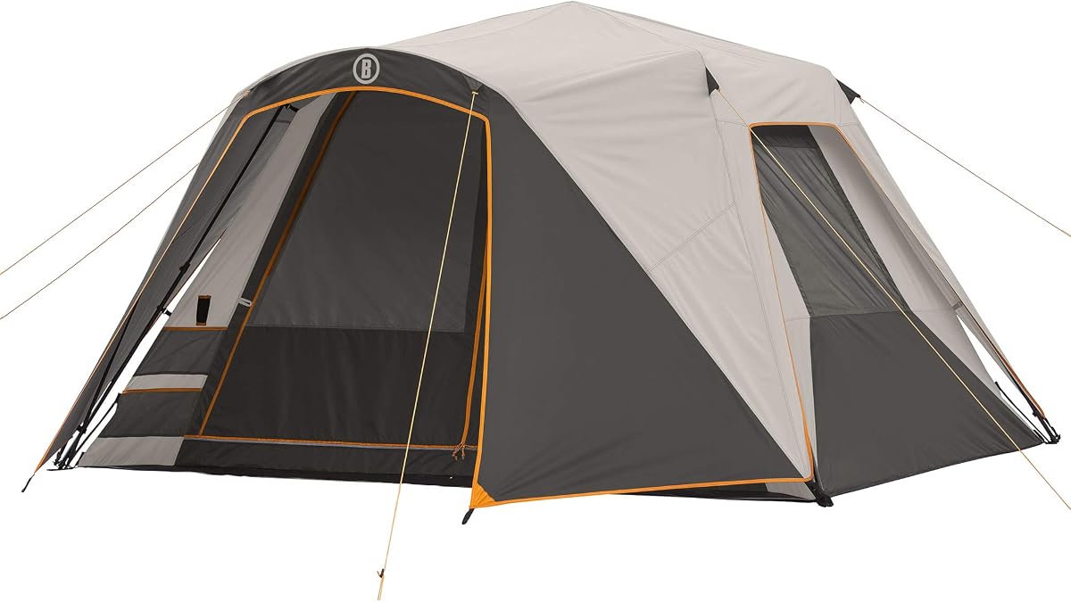 Tienda instantánea Bushnell | Diseño de cabina de tiendas de campaña instantáneas serie Shield para 6 personas/9 personas, perfecto para acampar, cazar y pescar en familia durante 3 estaciones con instalación rápida
