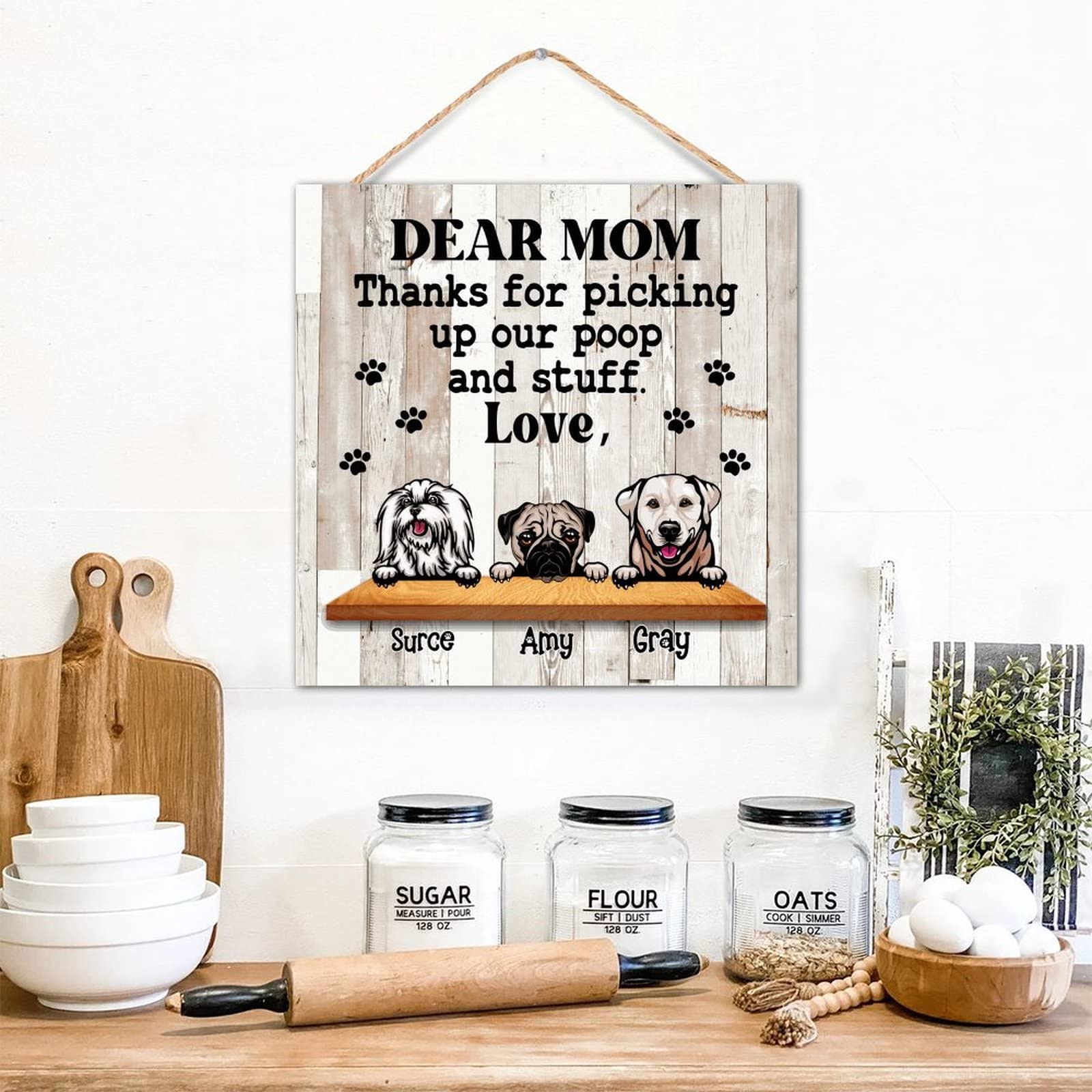 Panneau de décoration murale pour embellir l'entrée de votre maison avec votre chien