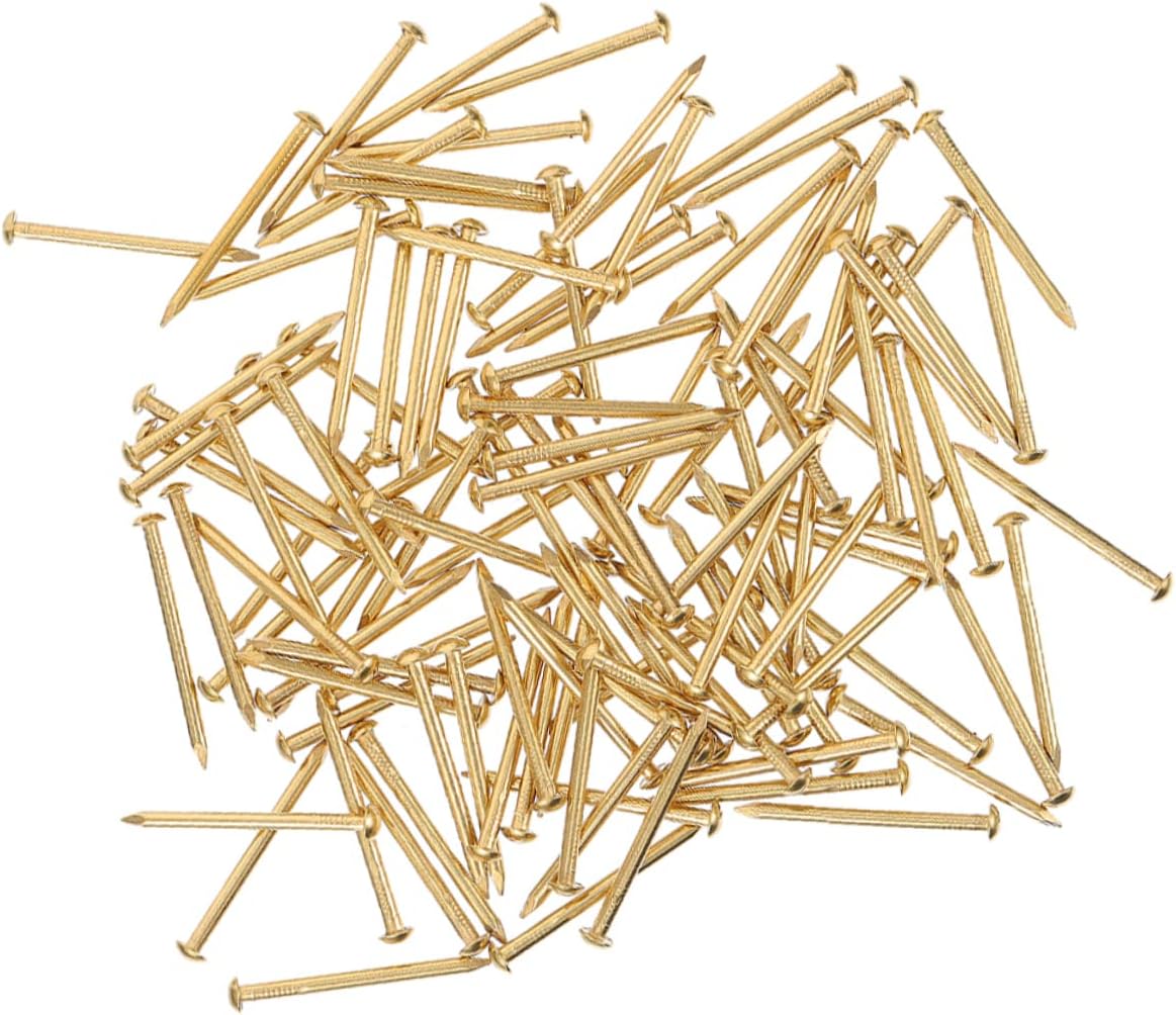 2030pcs Copper Fixing Nails for Hanging Pictures Antique Style Head Furniture Fasteners Metal Nails for Home DIY Projects for Crafts and Repairs