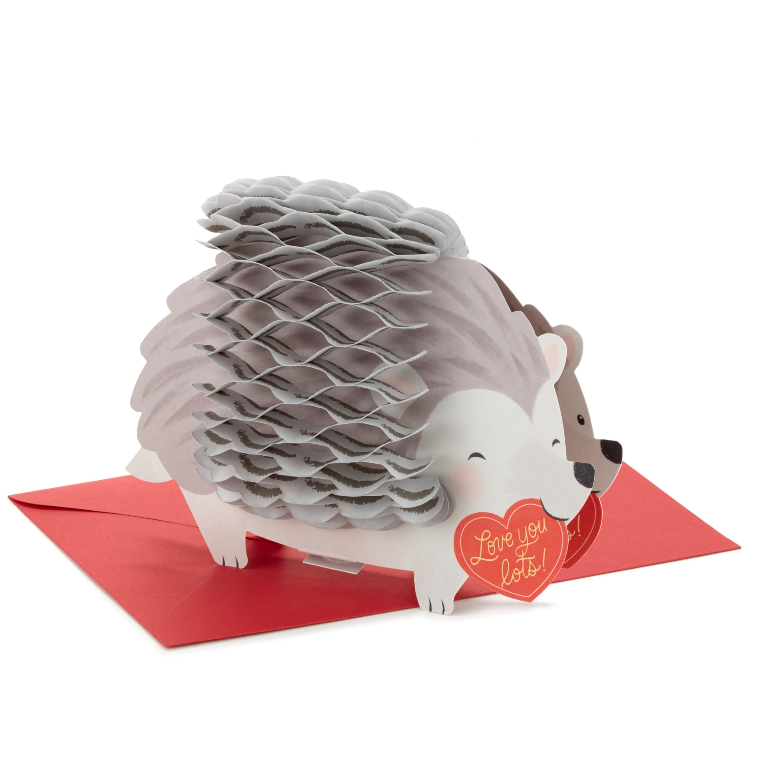 Hallmark Valentine's Day Pop Up Card (Honeycomb Hedgehog) Paper Wonder 3D Card
