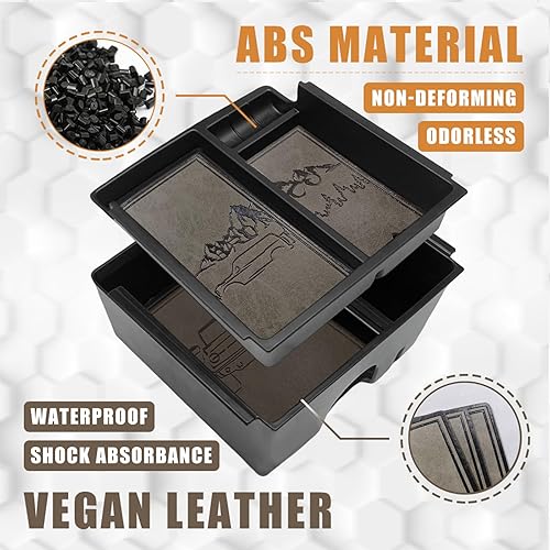 Miniatura 5 de Organizador de consola central compatible con accesorios Ford Bronco 2021-2024, caja de almacenamiento de consola central Bronco de 6 generación de