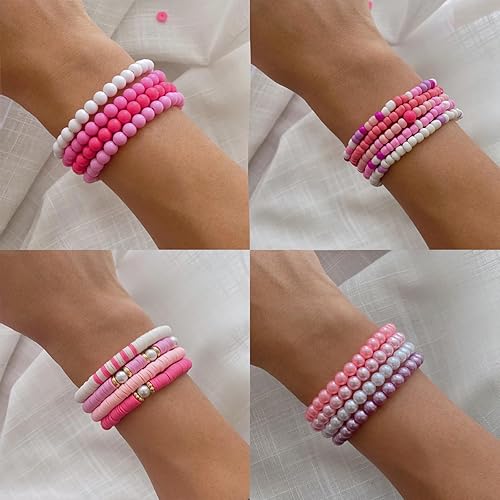 Miniatura 7 de 4280 cuentas de arcilla para hacer pulseras de 0.236 pulgadas (0.236 in) neutras Heishi, pulseras de la amistad de otoño, kit de cuentas de arcilla