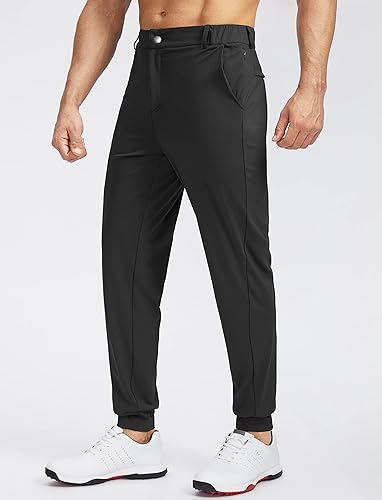 Miniatura 2 de Soothfeel Pantalones de Jogging de Golf para Hombre con 5 Bolsillos Ajustados Elásticos Sudaderas para Correr Viajes Vestir Trabajo Pantalones para