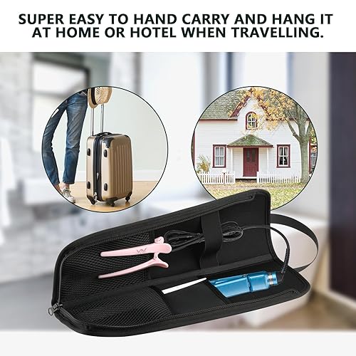 Miniatura 6 de Beautyflier Bolsa universal de alta calidad para plancha plana, bolsa de viaje de lona resistente al calor para alisadores de cabello, ideal