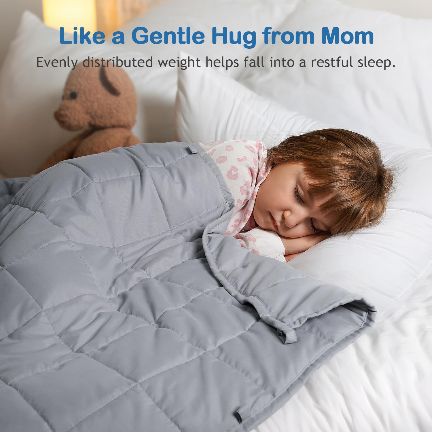 Kivik Weighted Blanket 3 lbs, Small Weighted Blanket 3 Pounds, Mini Heavy Blanket Throw, Breathable Cooling & Warm Blankets, Machine Washable, 36x48 Inches Grey - Image 2