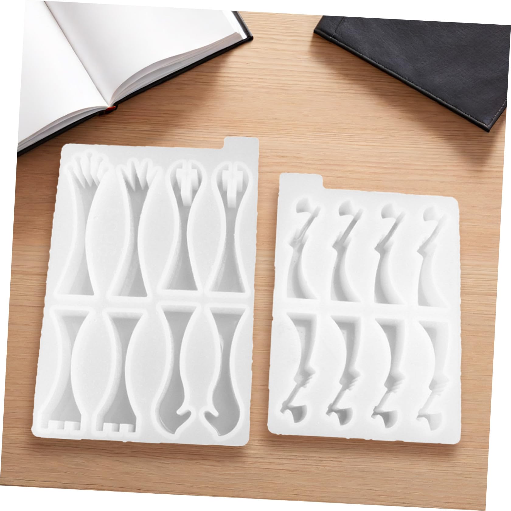 FRCOLOR Molde de Silicona Fácil Desmoldeo para Piezas de Ajedrez 3d 2 Piezas Reutilizable y Flexible para Resina Epoxi Adecuado para Manualidades DIY Infantiles