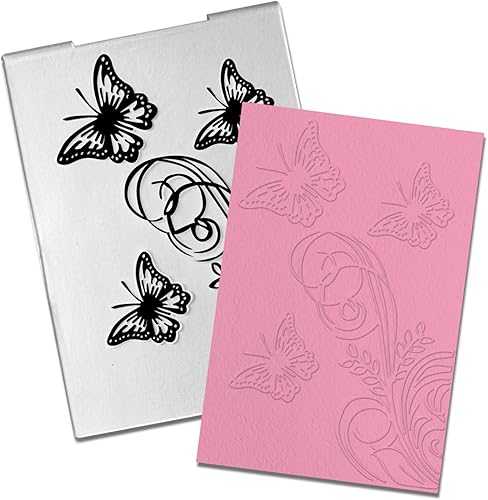 Miniatura 3 de Carpeta de relieve con impresiones texturizadas 3D, carpeta de relieve de fondo de flores para hacer tarjetas, mariposa de girasol, álbum de fotos,