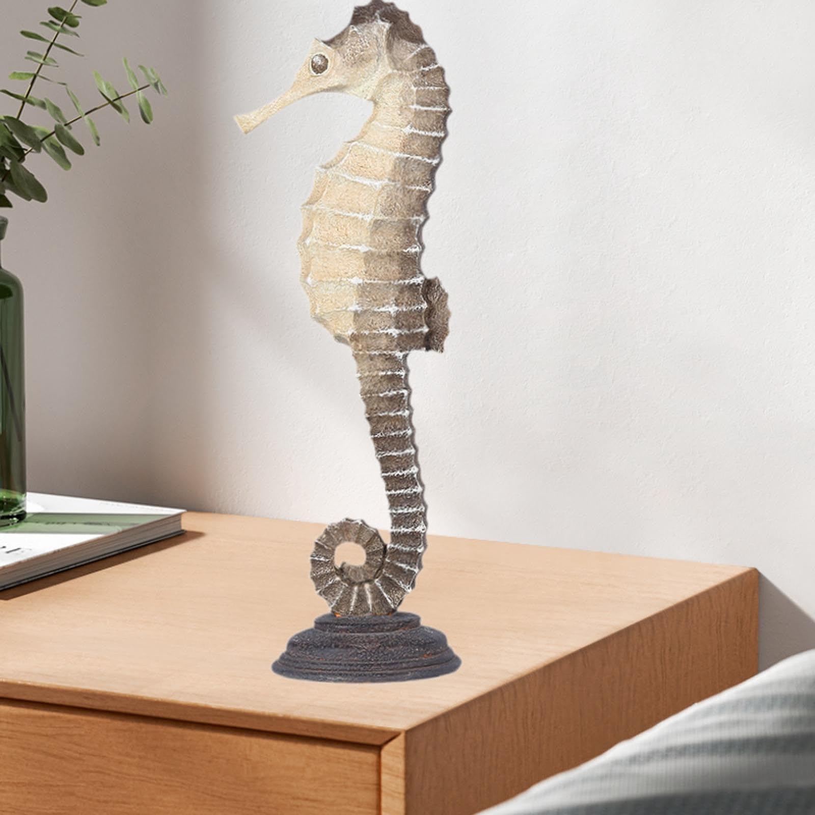 【美品】魚　タツノオトシゴ　木彫　置物　インテリア　工芸品　美術品　A1293 51+xielWi-L.jpg_BO30,255,255,