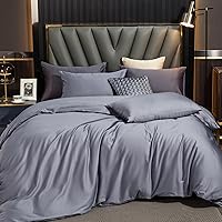 Vista 131 de MooMee Queen Duvet Cover Set, 100% Extra Long Staple Cotton 600 Thread Count Sateen Silky Soft Breathable Durable Luxury Hotel Quality Bedding Set