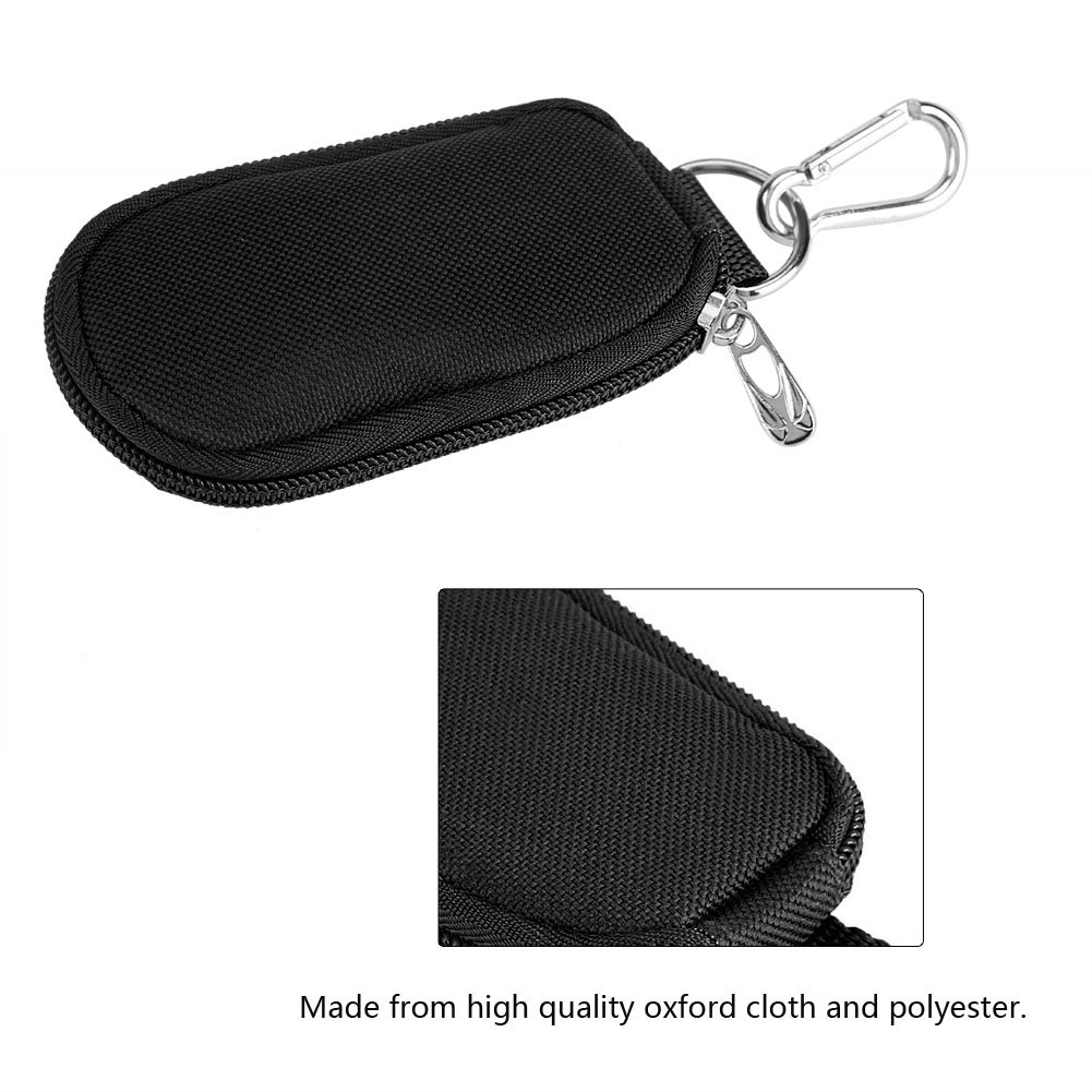 Estuche Organizador Portátil para Aceites Esenciales, 10 Compartimentos, Estilo Llavero, Negro, Tela Oxford y Poliéster, 2/3ML, 11.3x7x1cm