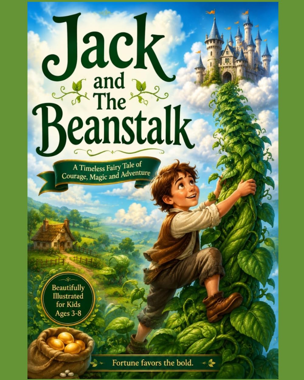 Jack and The Beanstalk: An Illustrated Fairy Tale of Magic and Brave Adventures for Children.