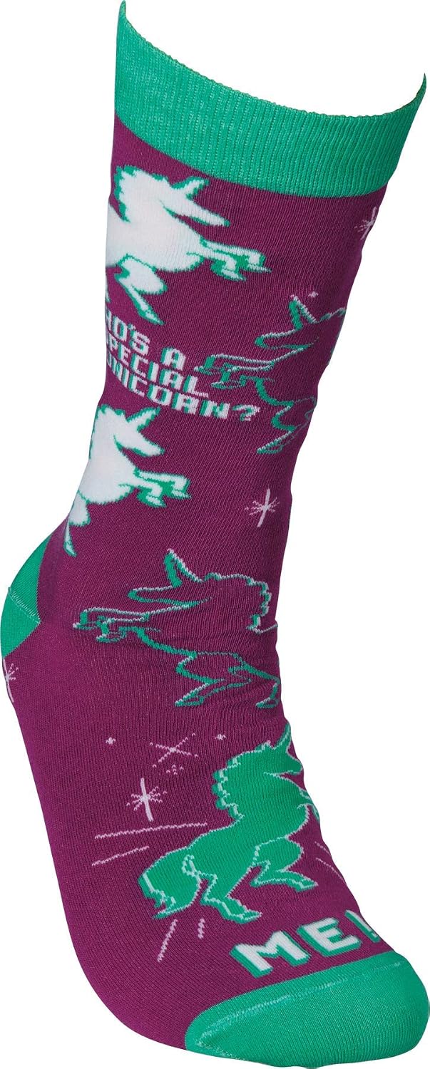 Primitives by Kathy LOL Made You Smile Silly Socks, Special Unicorn