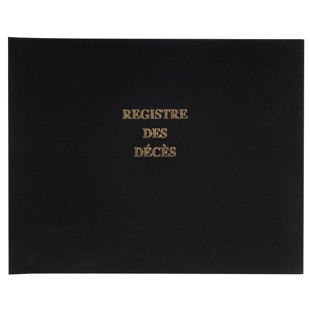Exacompta - Réf. 4442E - 1 Registre des décès pour les hôpitaux, établissements sociaux (maisons de retraite) ou médico-sociaux - 100 pages foliotées - format 240 x 320 mm - couverture rigide