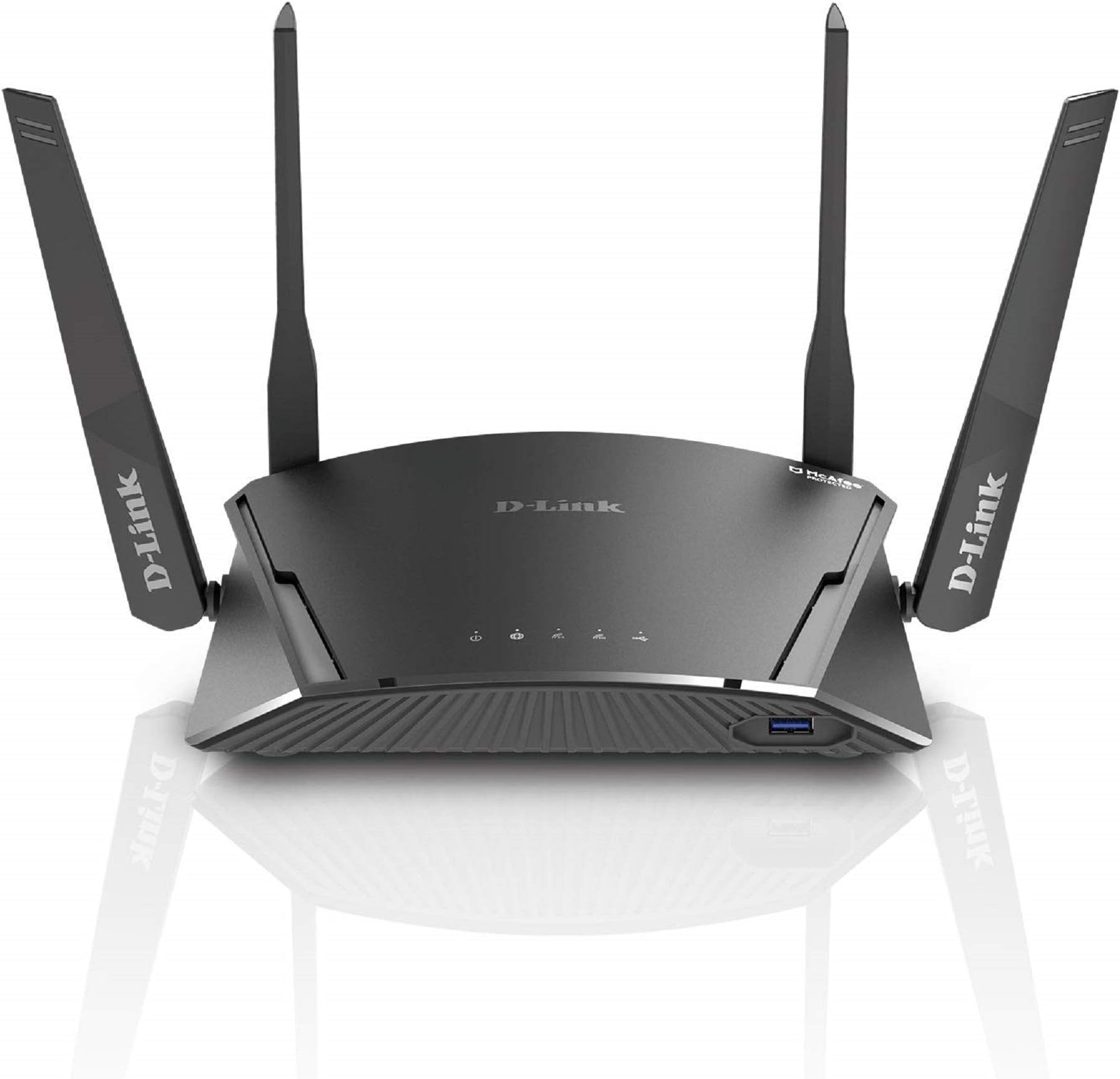 D-Link DIR-1960 AC1900 EXO Smart-Mesh-WLAN-Router (2,4 und 5 GHz, 2,600 Mbit/s, 802,11a / b/g/n/ac, 2 x USB 3,0 und 2,0, 4 x 10/100/1000 LAN-Anschluss