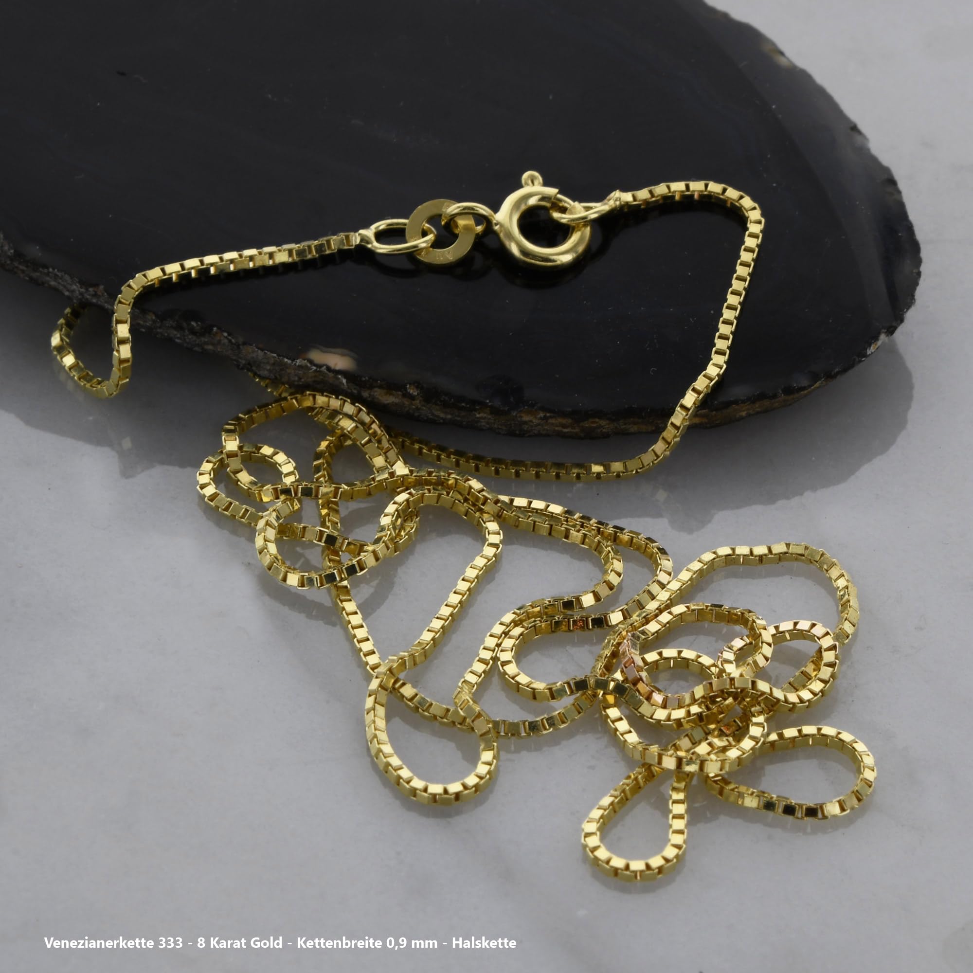 Edle Venezianerkette Halskette - 333-8 Karat Gold Juwelier Qualität