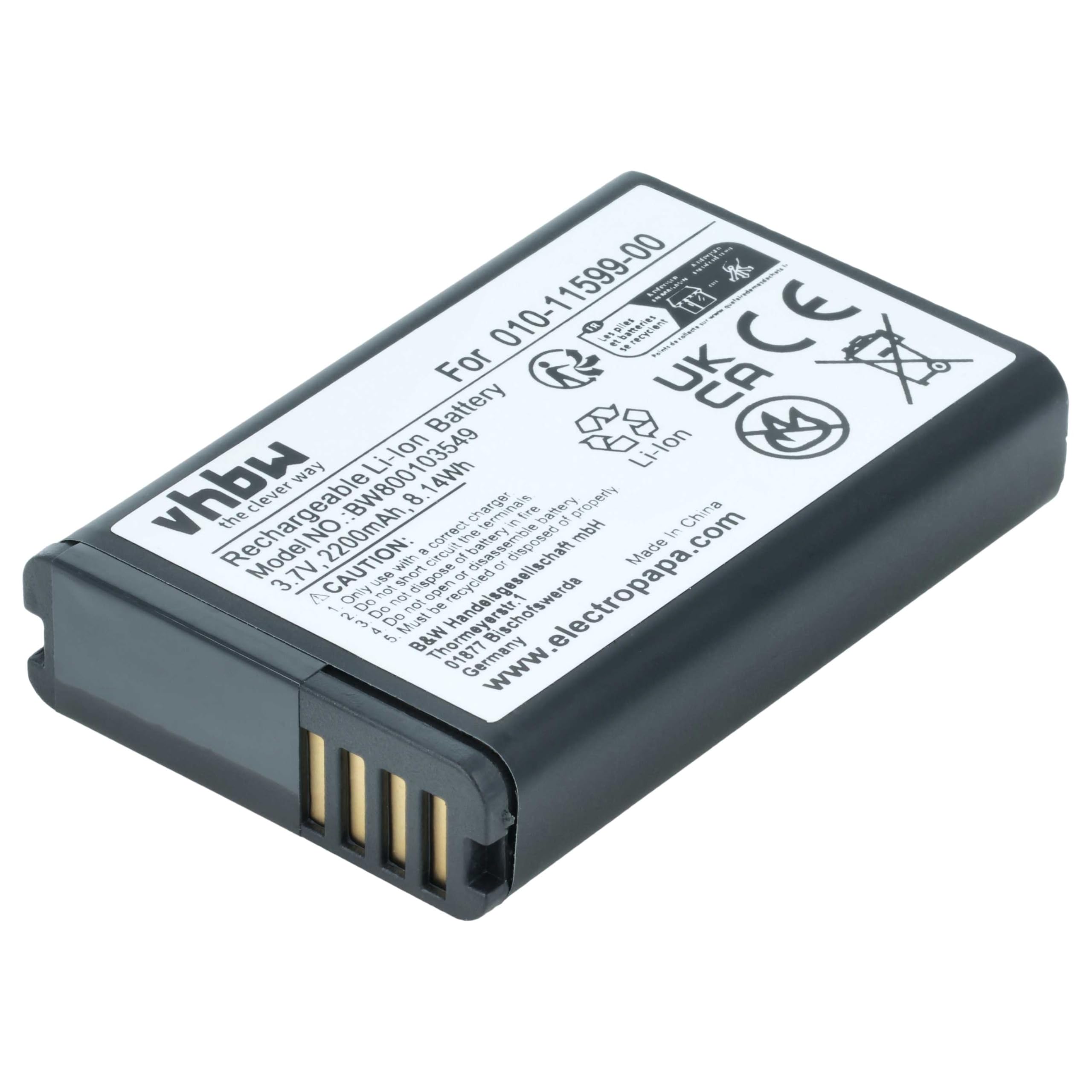 vhbw Batería Compatible con Garmin Alpha 100 Handheld navegador, navi, GPS (2200 mAh, 3,7 V, Li-Ion)