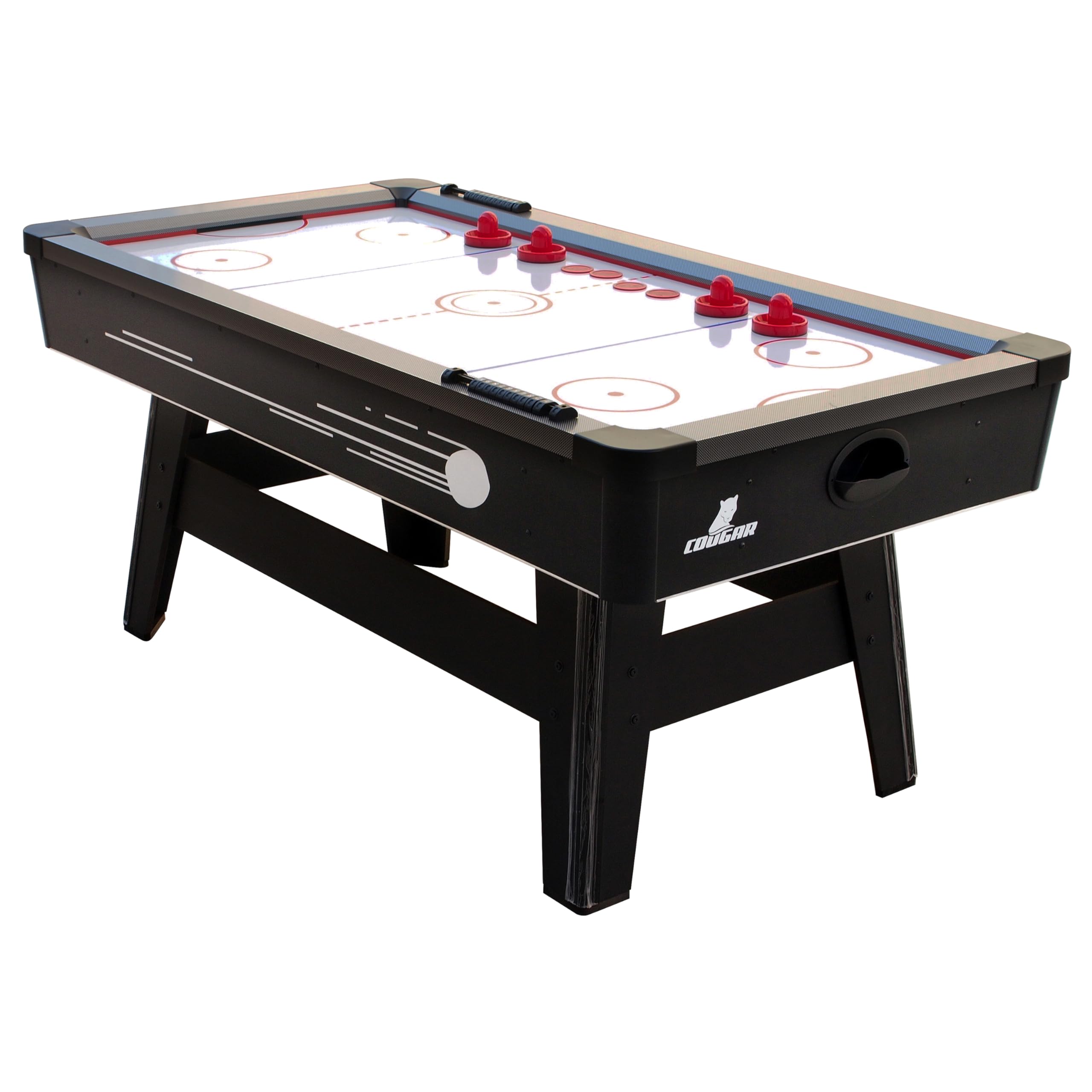 Cougar Hattrick Hero Tavolo da biliardo e air hockey 6ft in black & rosso | 2-in-1 Pool table & Airhockey incl accessori | per Adulti