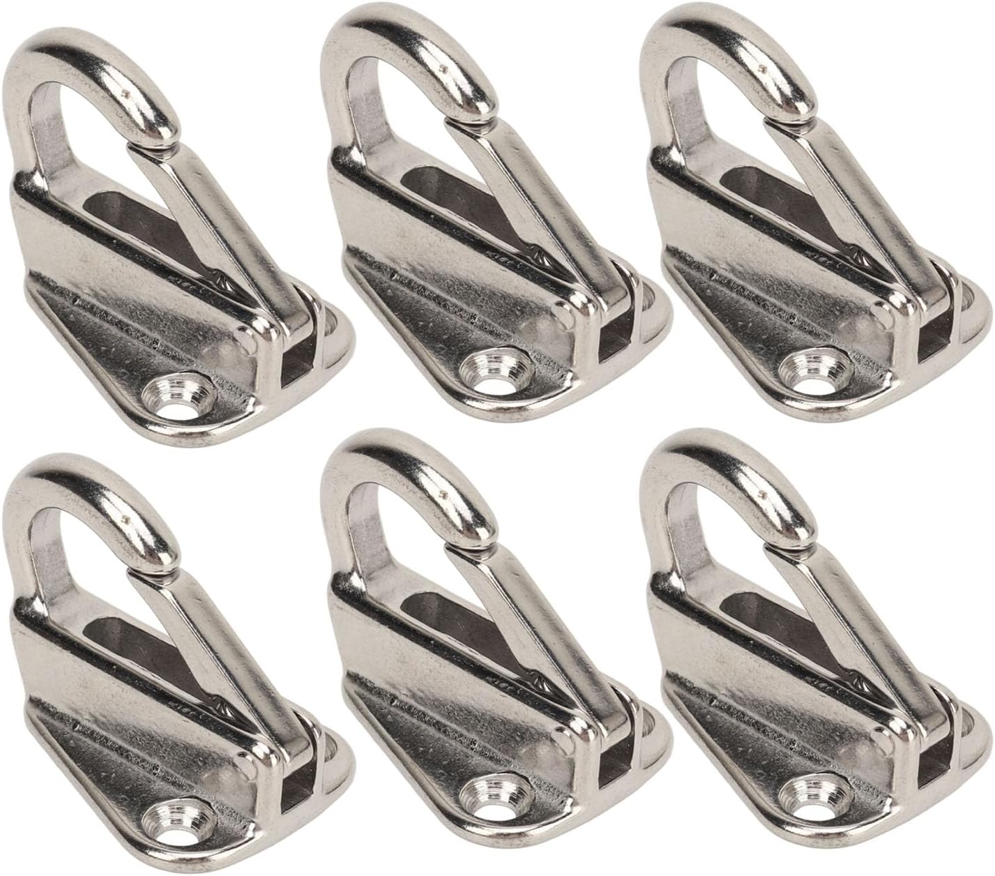 6Pcs Hook Stainless Steel Heavy Duty Spring Buckle Type Hanger Marine Hardware Hook, Boat Fender for Home Engineering Easily Hang and Adjust