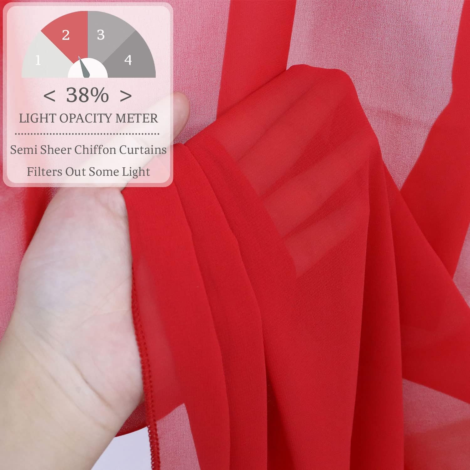 Red Ceiling Drapes 6 Panels 5x10ft with 12 Inch Ceiling Drapes Hanging Kit Silver Ceiling Drape Hoop Ring Kit Chiffon Ceiling Fabric Draping Fabric for Wedding Party Ceremony Decorations
