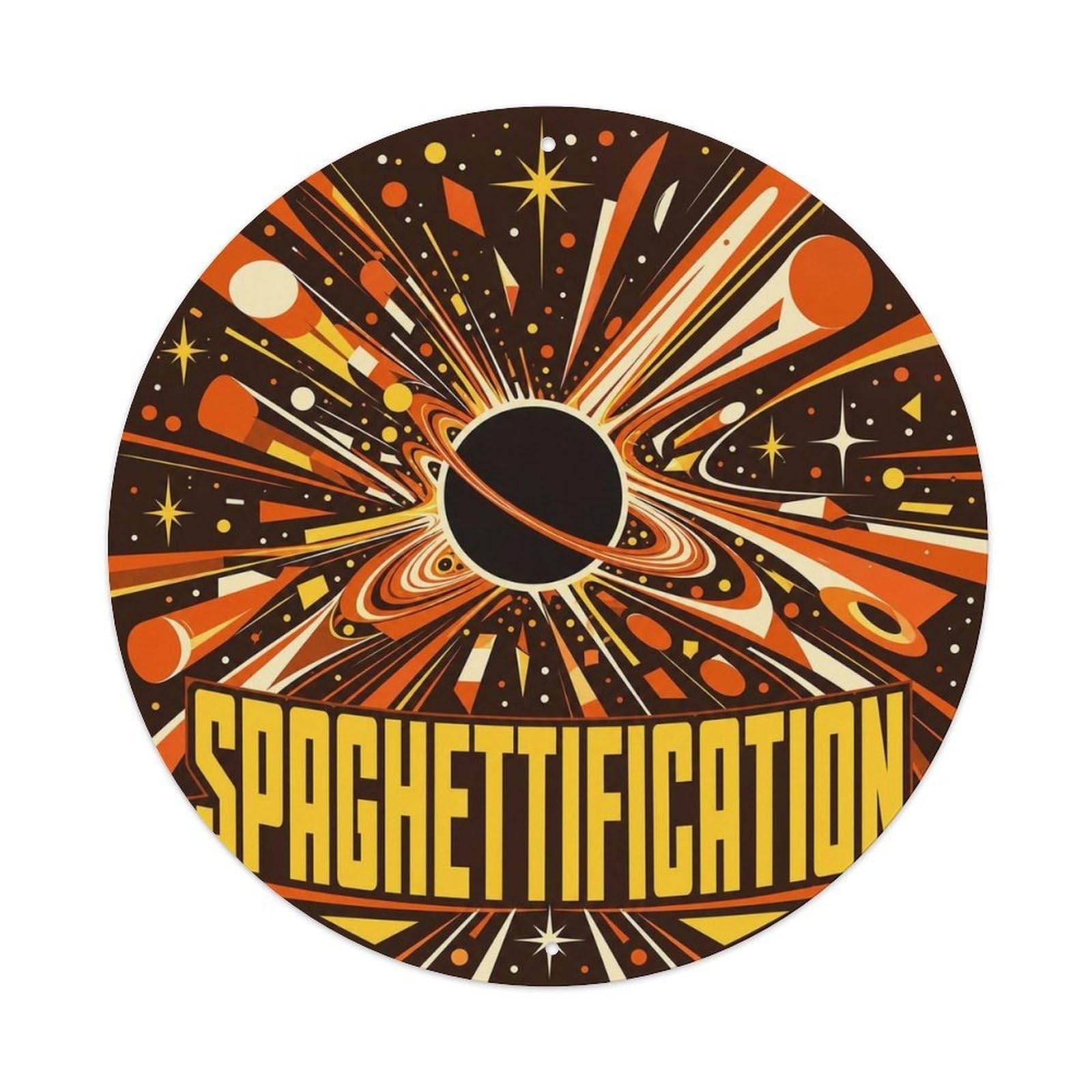 Black Hole Spaghettification Cosmos Astronomy Universe Metal Tin Sign
