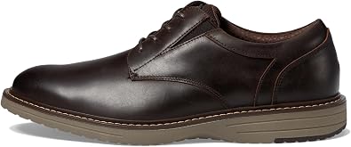 Nunn Bush Griff Plain Toe Oxford Lightweight and Comfortable for All Occasions Leather Lace Up