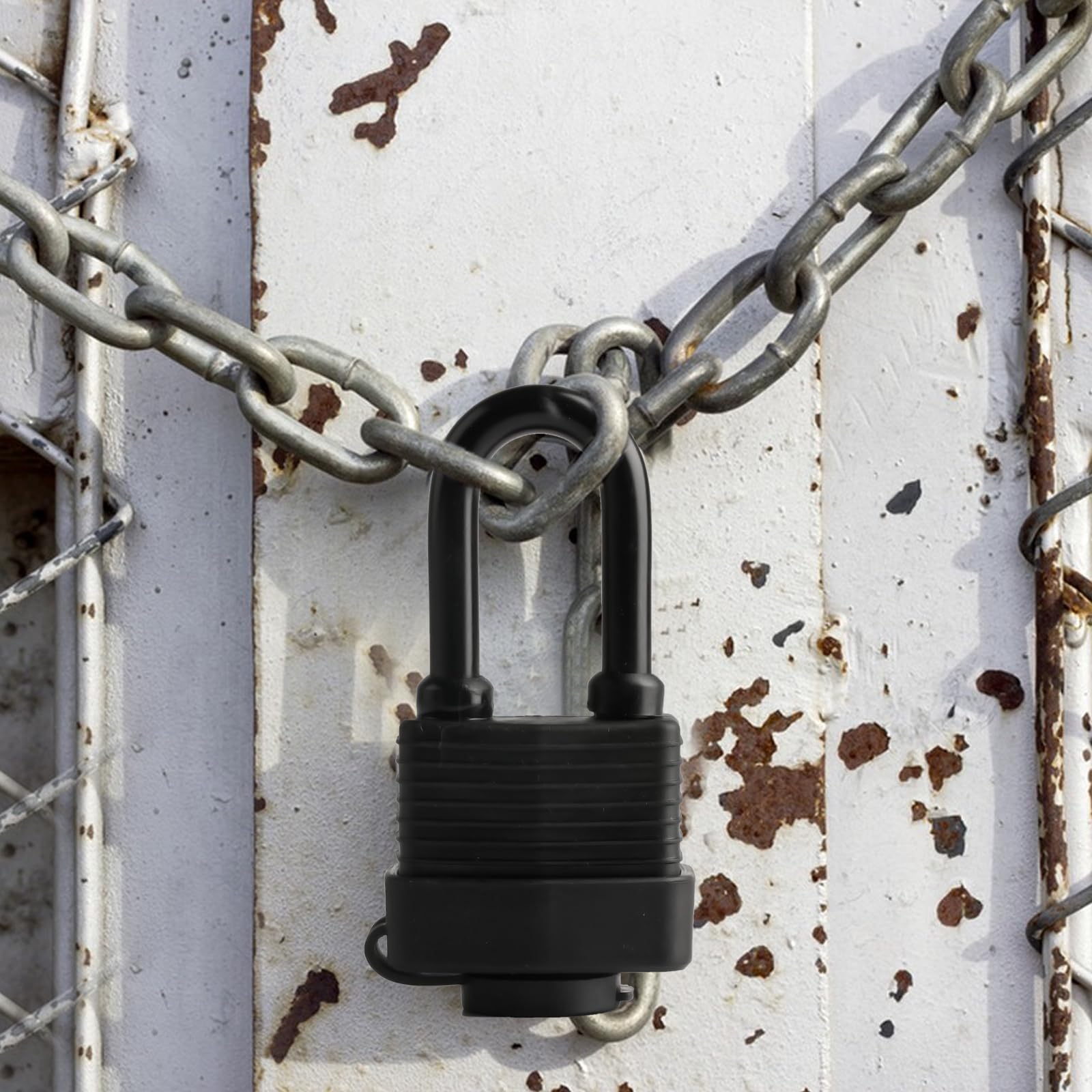 2 lucchetti con chiave, lucchetto di sicurezza, lucchetto lungo, resistente alle intemperie, con chiave, per armadietto, garage, recinzione, cancello da giardino