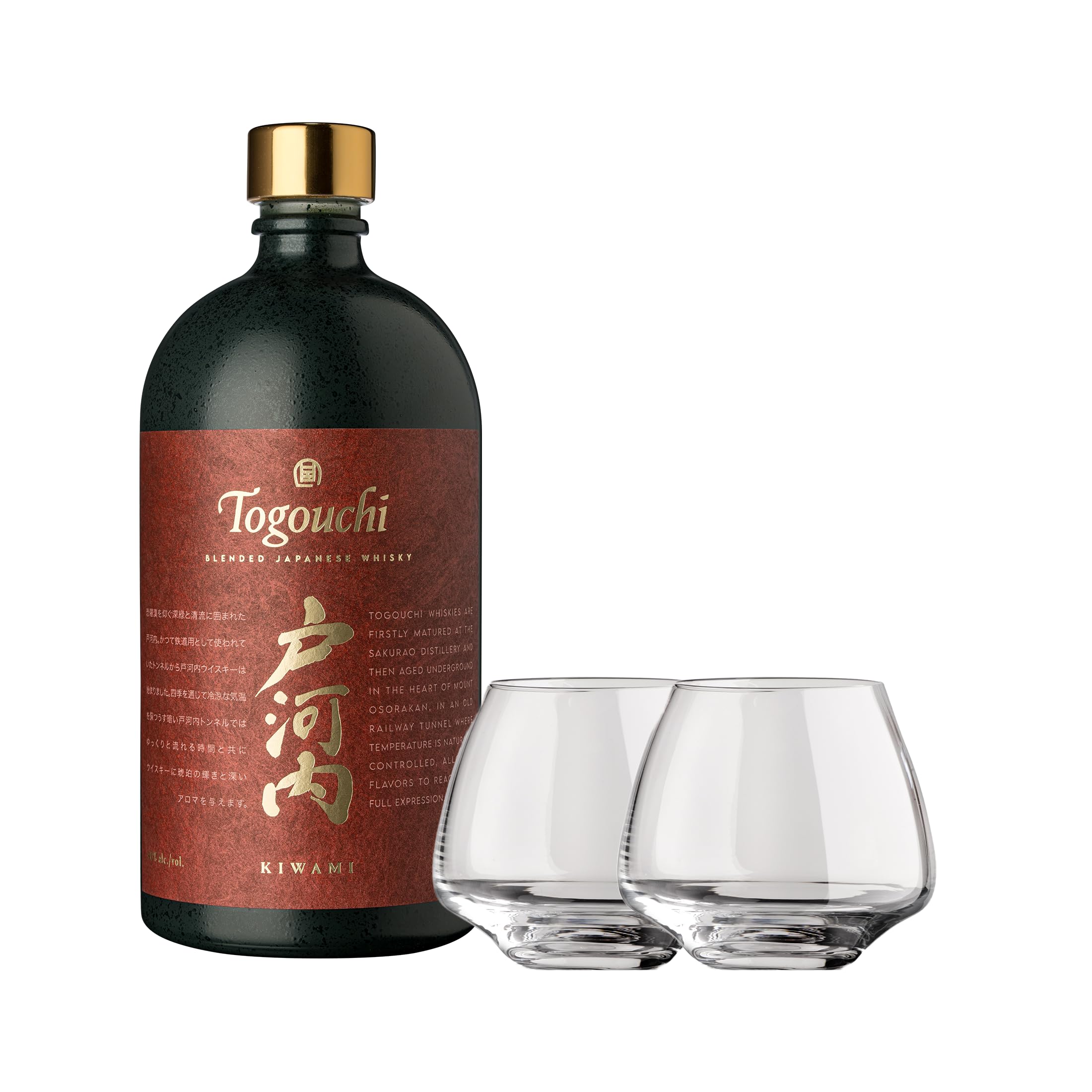 Togouchi Kiwami Whisky Japonais Coffret + 2 verres 40° 70cl