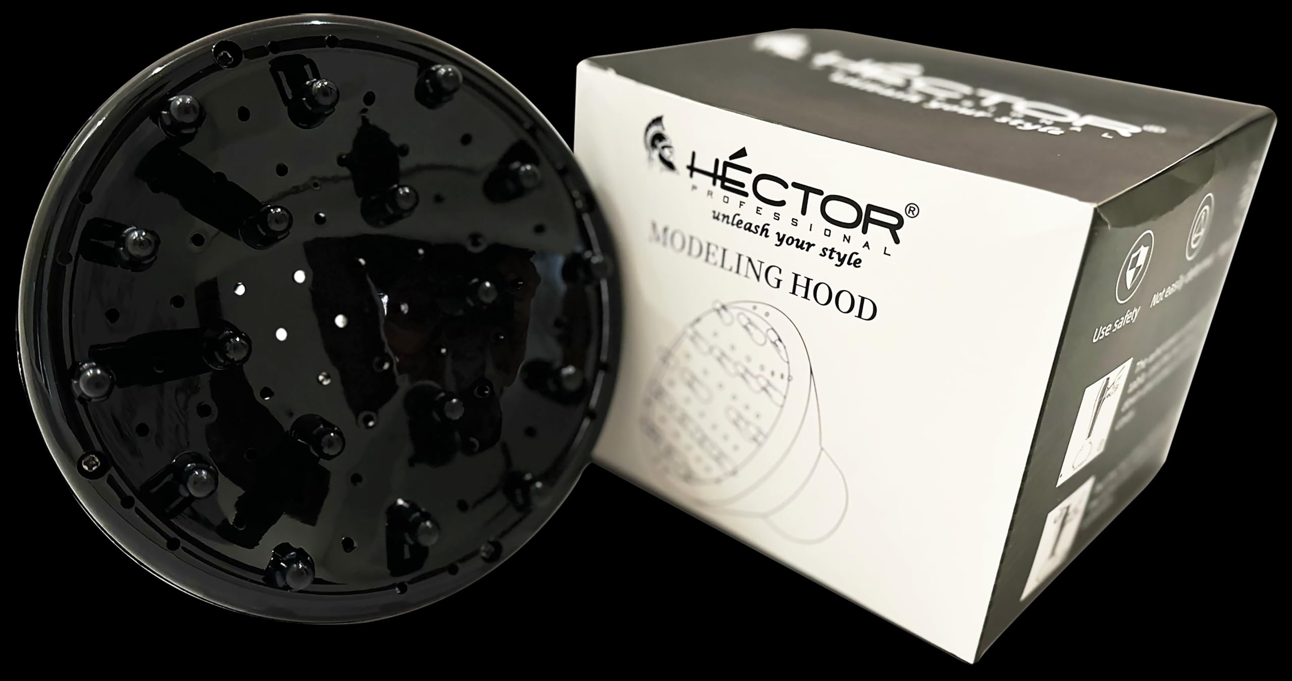 Hector Professional Hair Dryer Diffuser, 16cm Diameter, 12.5cm Height, Black, 188g - Image 5 thumbnail