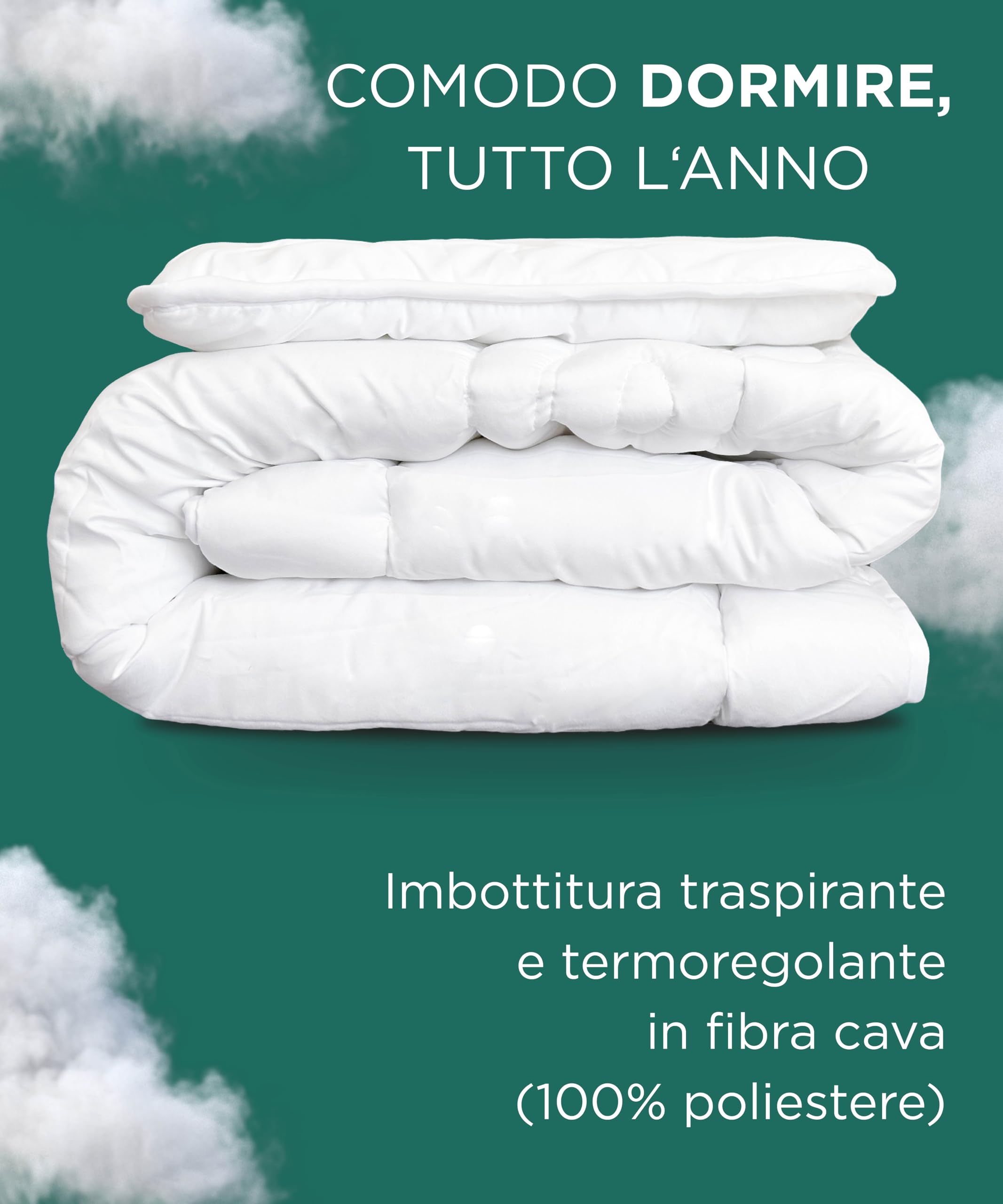 KNERST® Set Piumino Lettino 100x135 + Cuscino 40x60 - Piumone Culla Neonato e Trapunta per Lettino - Coperta Lettino Traspirante, Anallergica e Lavabile