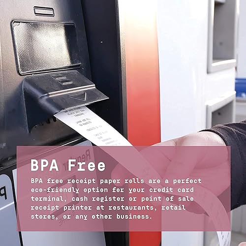 Miniatura 3 de Alliance Rollos de recibo de papel térmico para bombas Wayne de aparador, 2-932" x 400' con núcleo de 1116", 12 rollos por caja